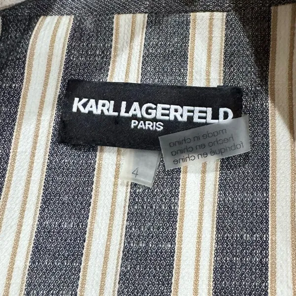 Karl Lagerfield Paris Striped Long Blazer Jacket Women’s 4 - Image 2