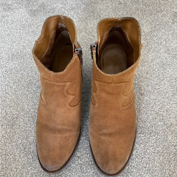 Marc Fisher Brown Suede Ankle Boots - western - Image 3