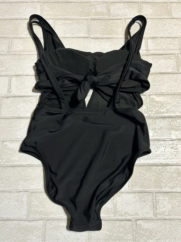 aerie Black One-Piece Swimsuit with Deep V - Image 5