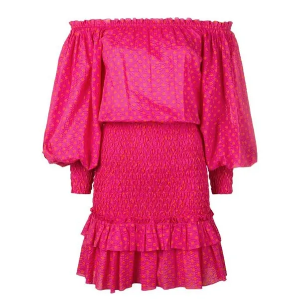 Alexis Marilena Smocked Off-shoulder Blouson-sleeve Dress Size‎ XS - Image 5
