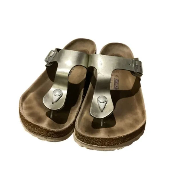Birkenstock Gizeh Silver Sandals Women’s Sz. 41 (10-10.5) - Image 2