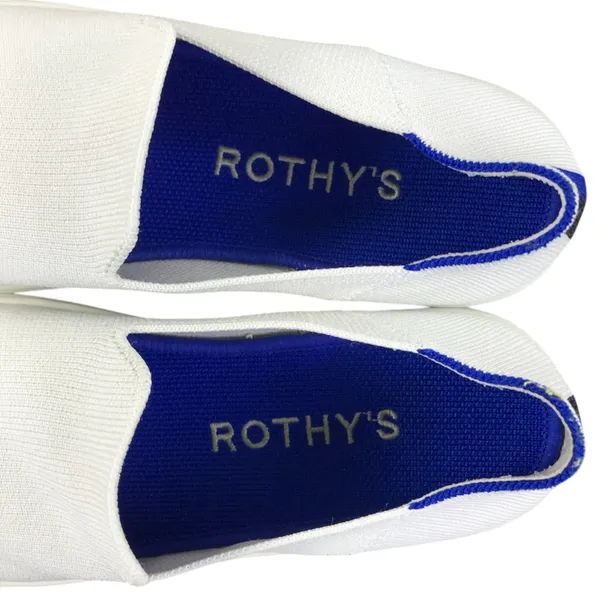 ROTHY'S The Original Slip On Sneaker Women 8.5 White Classic Street Lifestyle - Image 8