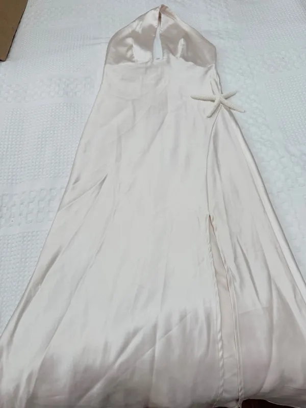 Off white silky dress Size XS - Image 8