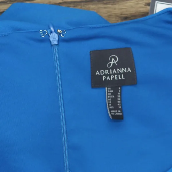 NWT Adrianna Papell Womens Bell Sleeve Tie Front Dress Deep Cerulean Blue 6 - Image 9