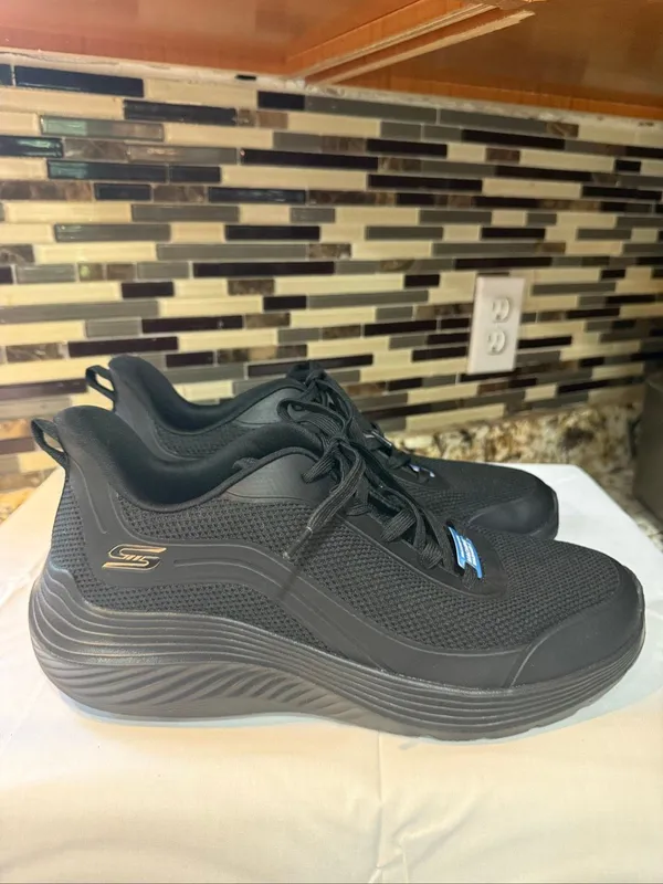 Skechers BOBS Sport Squad Waves sneakers black Sz 11 WIDE NWT - Image 2