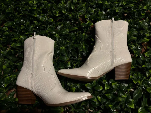 COCONUTS BY MATISSE | WOMENS Bambi Snake Pointed Toe Zippered Cowboy Booties Size 9 - Image 2