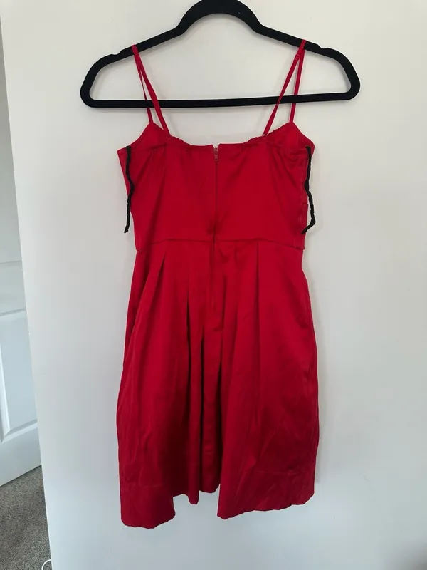 Ruby Rox Red Spaghetti Strap Ruched Empire Waist Mini Dress Size 3 - Image 6