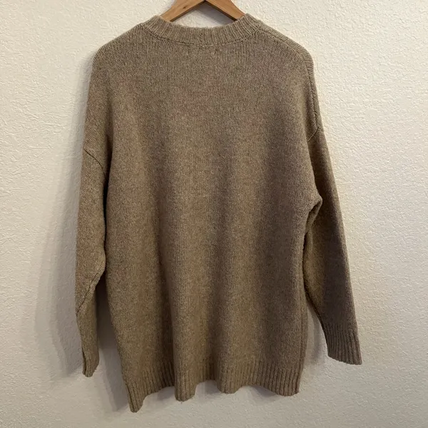 Bershka Oversized Chunky Beige Crewneck‎ Tunic Sweater Small - Image 5