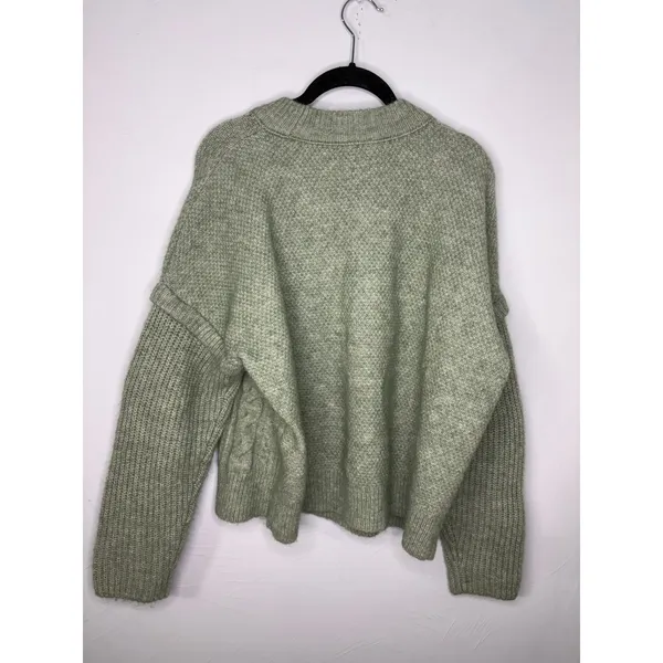 Madewell Alpaca Wool Blend Sweater Women's Size Medium Green Soft Warm - Image 2