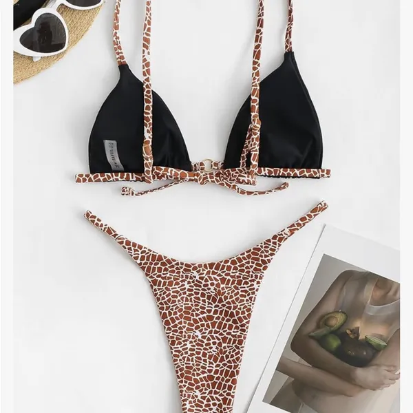 NWT ZAFUL Tanga Cheeky‎ Bikini Swimsuit Sz 6 - Image 2