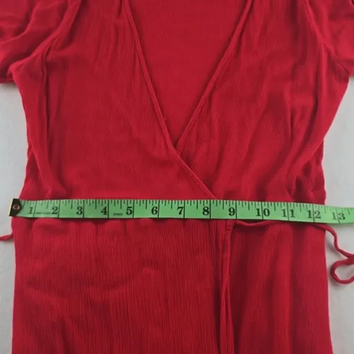 Lulus Much Obliged Red Wrap Maxi‎ Dress Women's XS - Image 11
