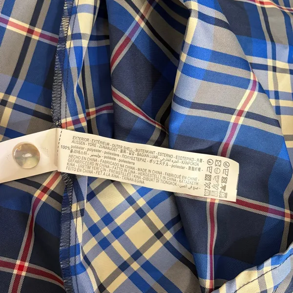 ZARA‎ Blue Plaid Taffeta Dress Belted Tie Waist Midi Buttondown Preppy Small - Image 13