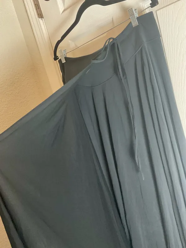 Free People Black Asymmetrical Handkerchief Hem Maxi Skirt Size 14 - Image 8