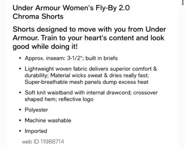 Under Armour heatgear striped shorts size M womens - Image 11
