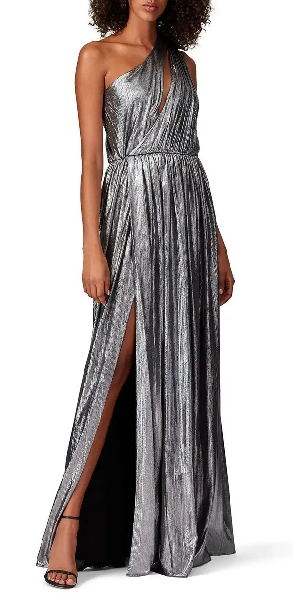 Retrofête Andrea Maxi Dress in gunmetal - Image 8