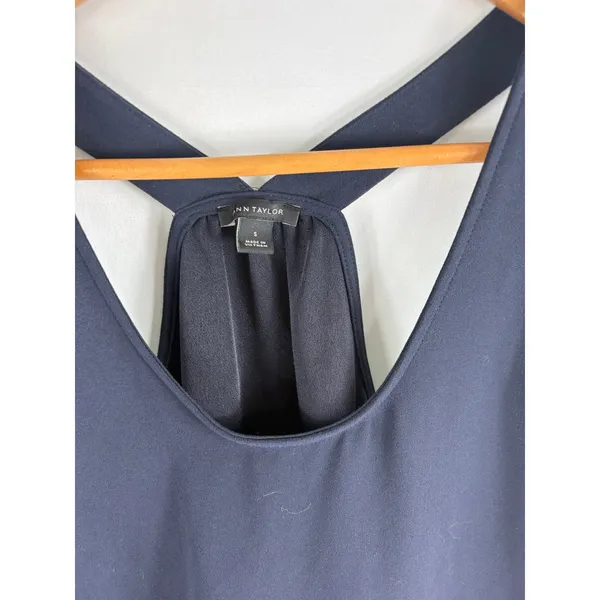 Ann Taylor Color Block Blue Pink Tank Size Small - Image 4