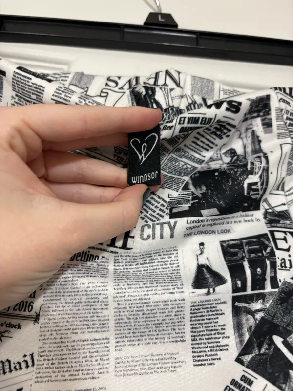 Windsor Newspaper Print Skirt - Image 2