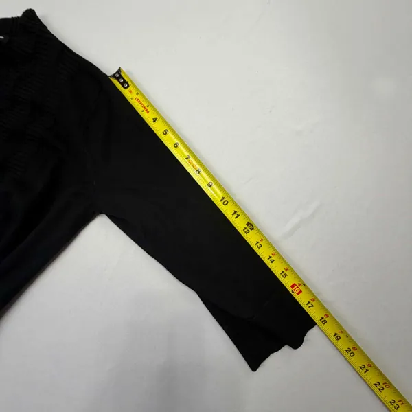 Cable & Gauge Black Open Front Cardigan Size L - Image 10