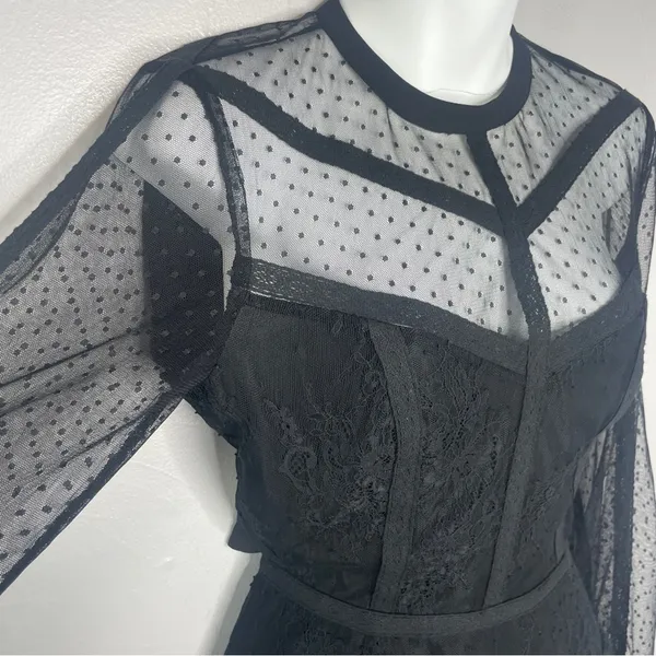 REBECCA MINKOFF Dress Womens 4 Feminine Whimsigoth Party Wedding Guest Chic - Image 6