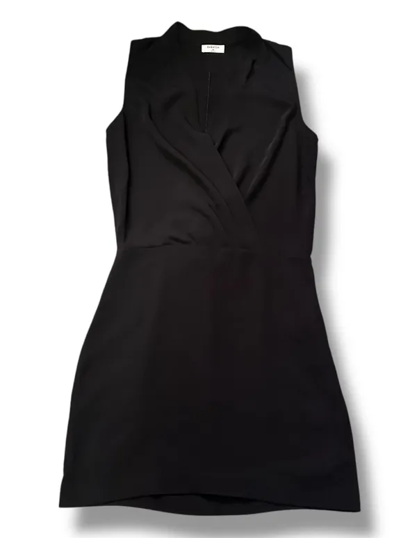 Babaton Aritzia Women's Phoenix Black Dress V-neck Sleeveless Lined - Image 4