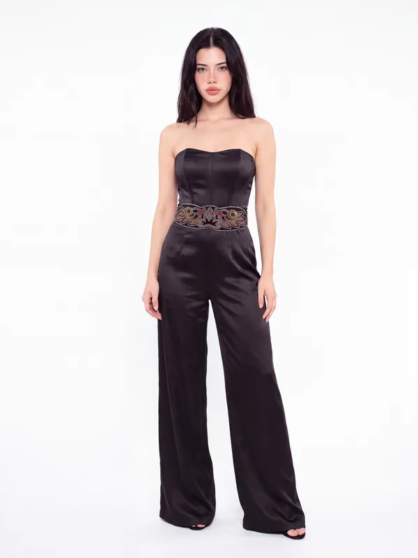 Vintage 80s Beaded Statement Waist Belt Cummerbund glam cocktail attire Disco - Image 4
