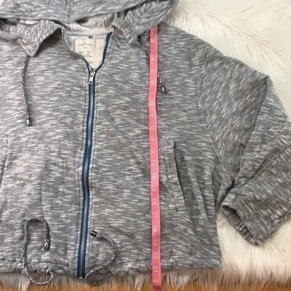 Free People zip front jacket hoodie dolman M - Image 6