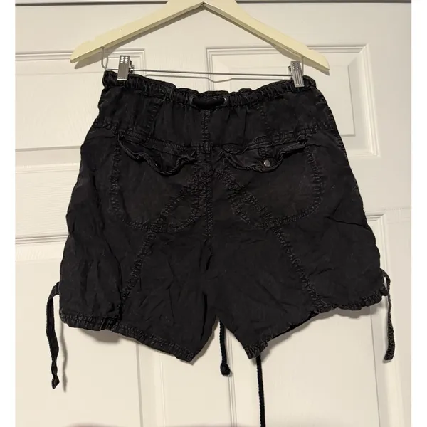 Free People Parachute Moon Bay Shorts Gorpcore‎ Slouchy Harem Baggy Black Cargo - Image 4