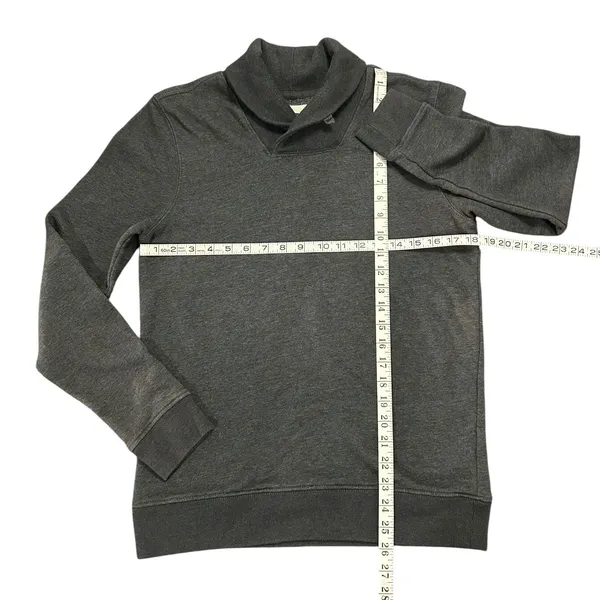 Old Navy Shawl Collar Sweatshirt Cabin Core Charcoal Heather Small 282990-02 - Image 3