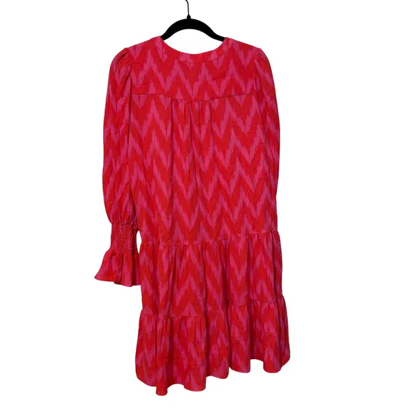Tuckernuck Pomander Place Hot Pink Ikat Kenzo Mini Dress Size Small - Image 4
