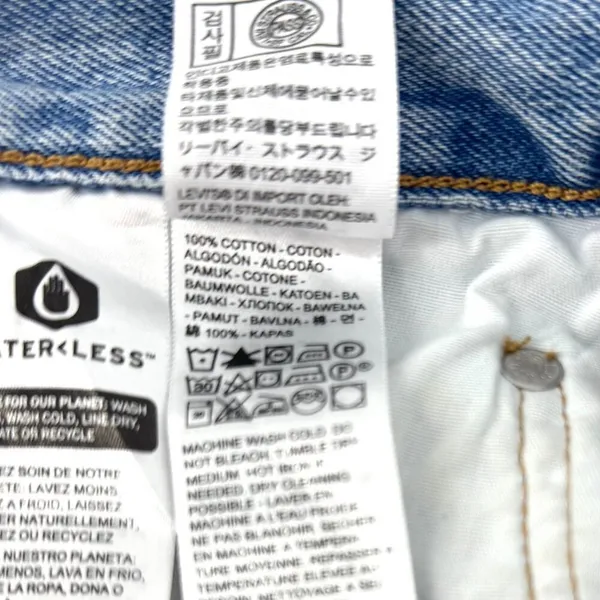 Levi's 501 Button Fly‎ Straight Leg Distressed Non-stretch Cotton Denim 27 - Image 9