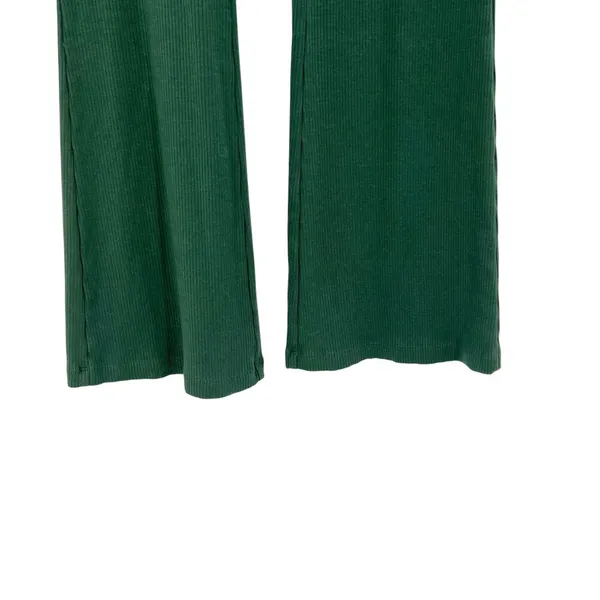 Aritzia Sunday Best Tate‎ Pants High-Waisted Flare Ribbed Stretch Green Size XS - Image 4