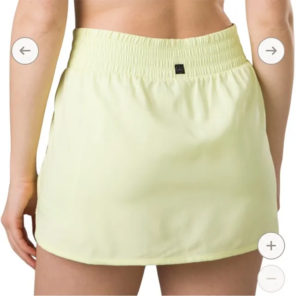 Prana Peak To Pavement Neon Yellow Skort Sz L NEW Activewear Athletic Outdoor‎ - Image 2