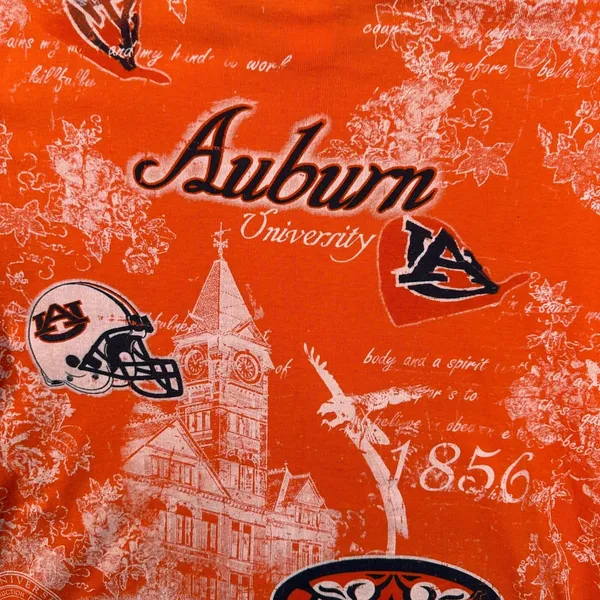 Auburn Tigers Y2k Fitted Tee Shirt Women's X-Large Embellished Short Sleeve - Image 10
