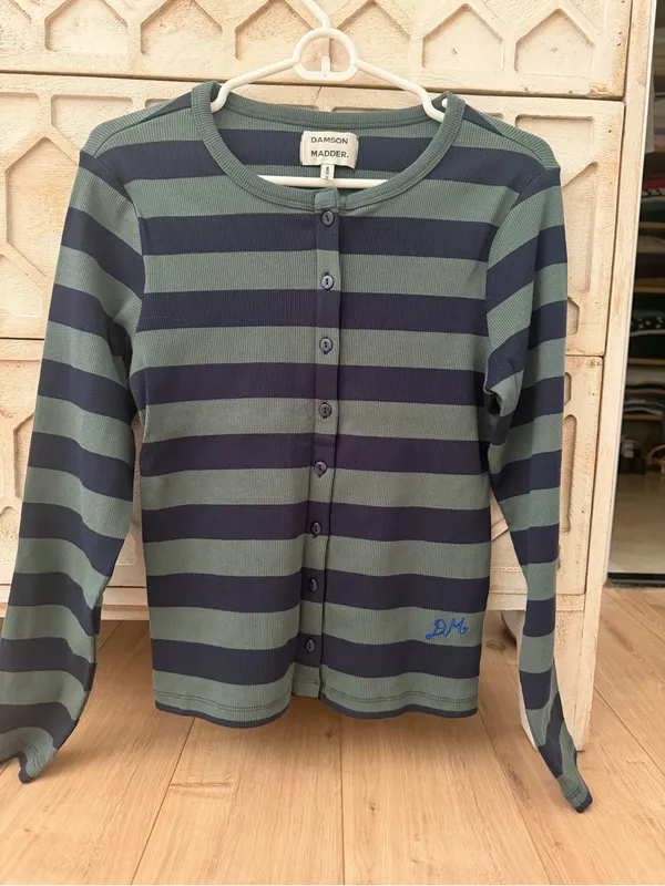 Damson Madder Sybil Stripe Cardigan Size 8 - Image 3