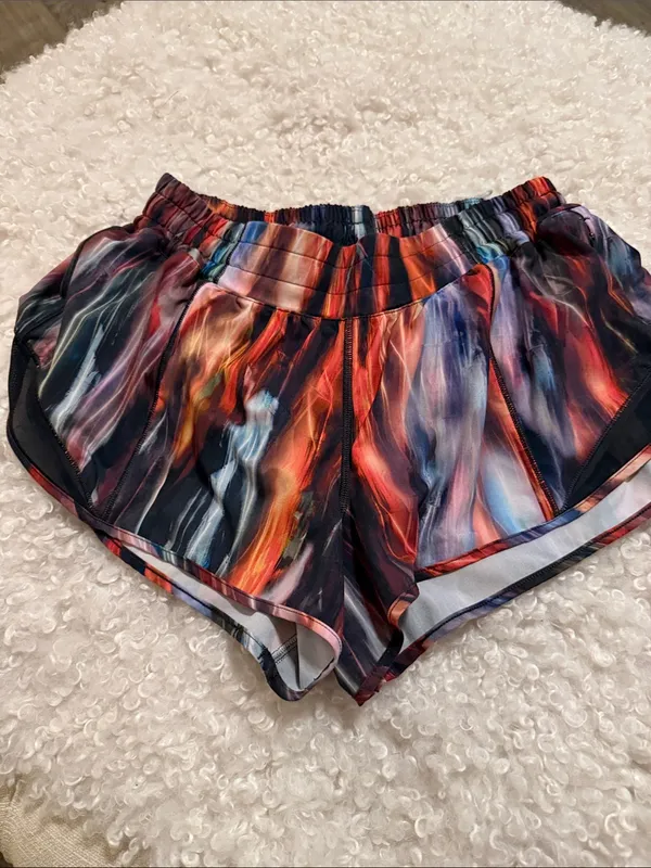 lululemon athletica Multicolor Flame-Print Athletic Shorts - Image 2