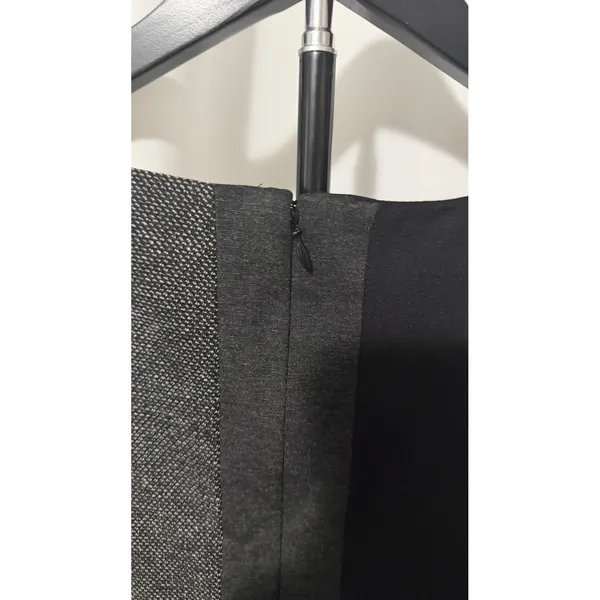White House Black Market Womens Colorblock Sheath Dress Grey Black Size 4 - Image 4