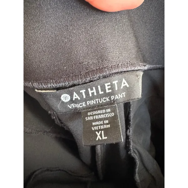 Athleta black Venice Pintuck Pant size xl - Image 5