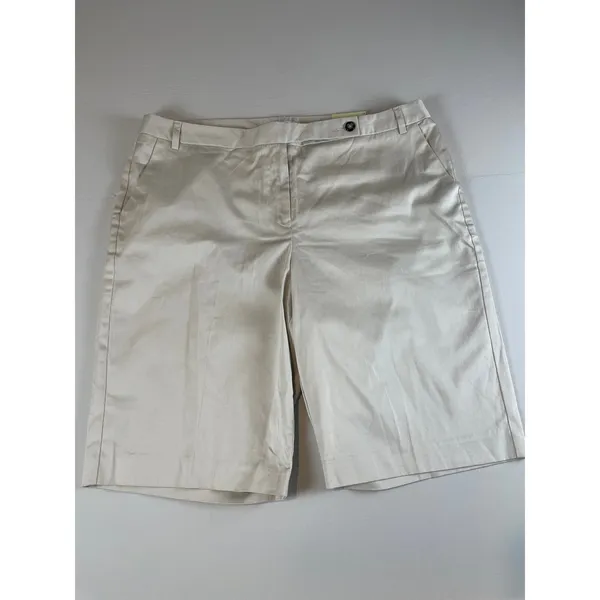 Van Heusen Studio City Short Modern Fit Bermuda Length Beige NWT Size 14 - Image 3