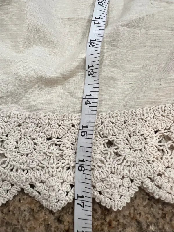 CoMMENSE Cotton Linen Lace Trim Two-Piece Pants Set Size XS NWT - Image 10