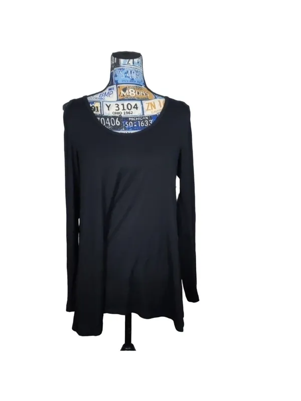 KAREN KANE - black cold shoulder top medium - Image 2