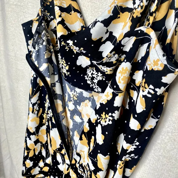 Lulus I Wanna Be Yours Floral Sleeveless Mini Slip Dress XL Black Cowl Neck - Image 10