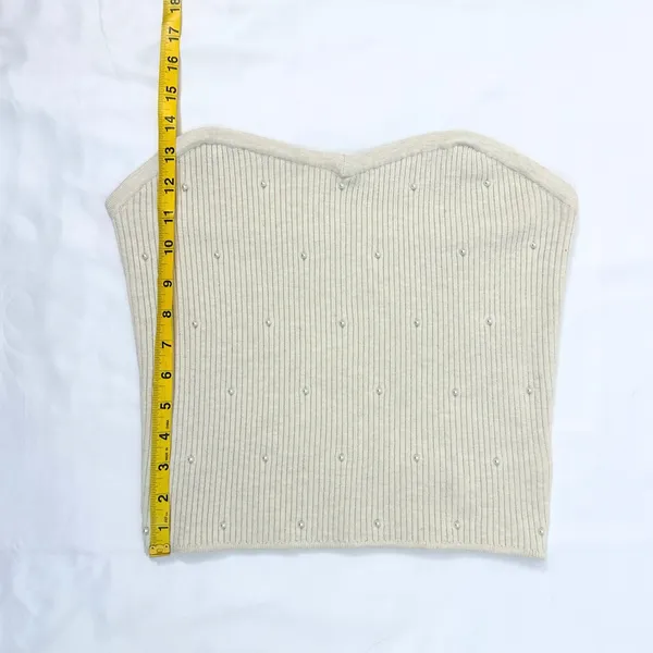NWOT Aerie Pearl Ribbed Sweater Tube Top - Heather Frost - XL - Image 13