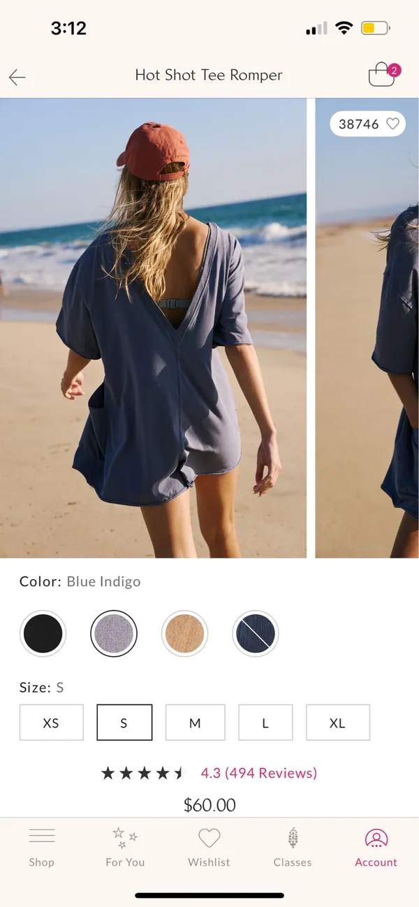 Free People Movement Romper Hot Shot Tee - Image 5