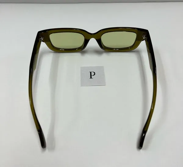 Retro Olive Green sunglasses / rectangle retro green sunglasses - Image 4