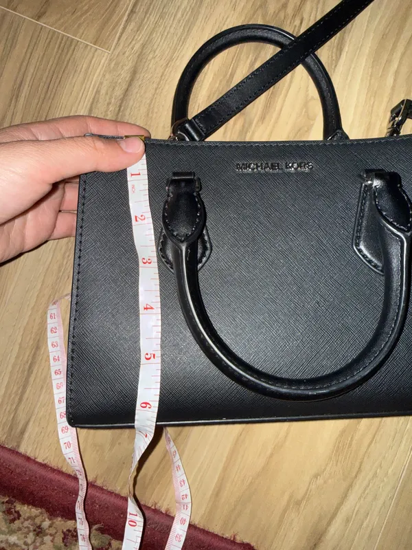 Michael Kors Black Leather Satchel Handbag - Image 8