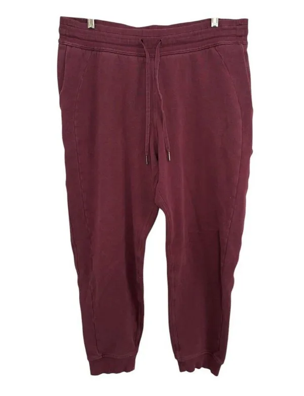 Lululemon Scuba High-Rise Jogger Fleece 28", Red Merlot - Image 2