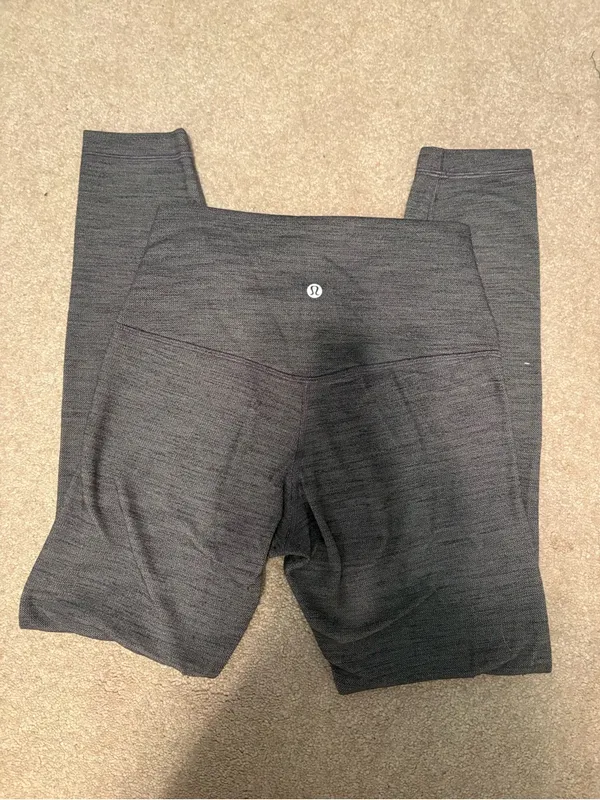 Lululemon High-Waist Grey Leggings - Stretch Knit - Image 2