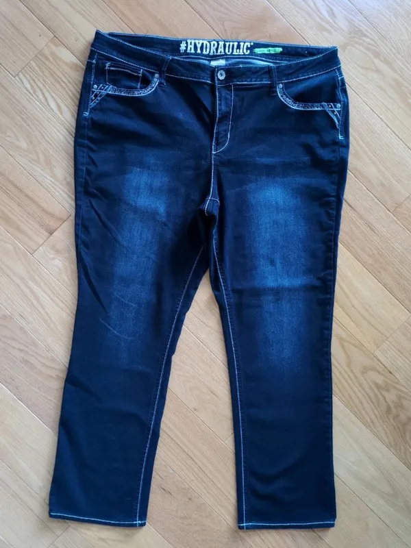 Hydraulic Emma Mid Rise Denim Stretch Dark Blue Jeans Womens Size 24W (41x31) - Image 5