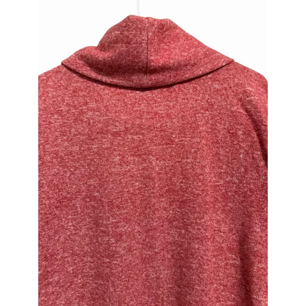 Maeve by Anthropologie‎ Fleece Cowl Neck Sweater Red Women's Size Large - Image 4