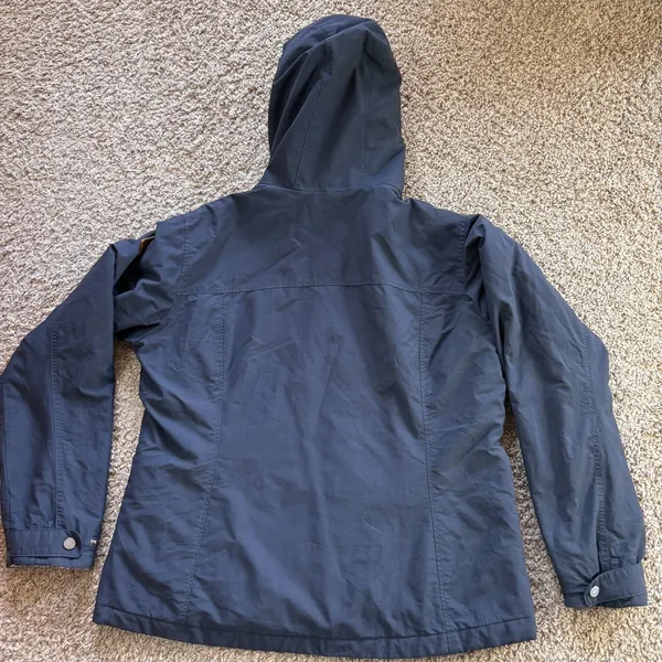 Columbia Parka Jacket Women's‎ XL Navy Sherpa Fleece Lined Hood Insulated - Image 2